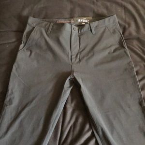 Rhône black stretch chinos
